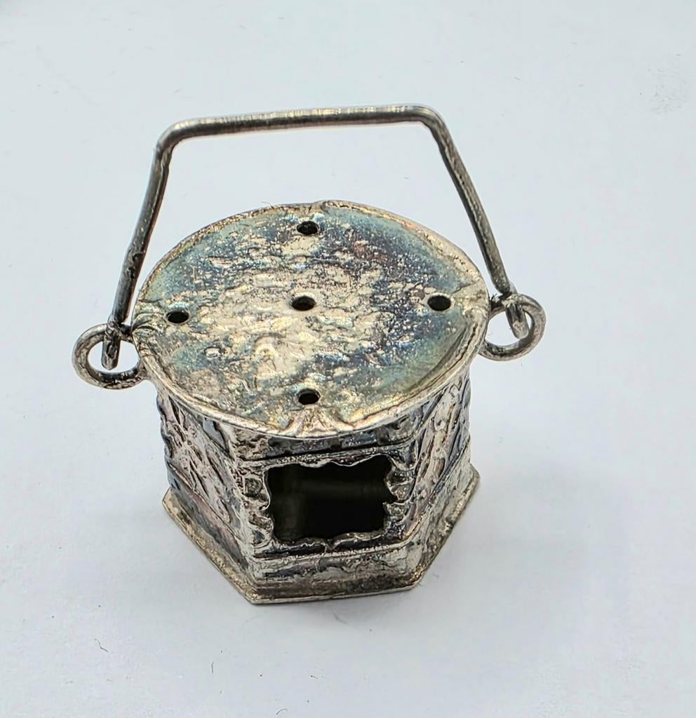 Antieke Zilveren Miniatuur Stoof, Verzenden
