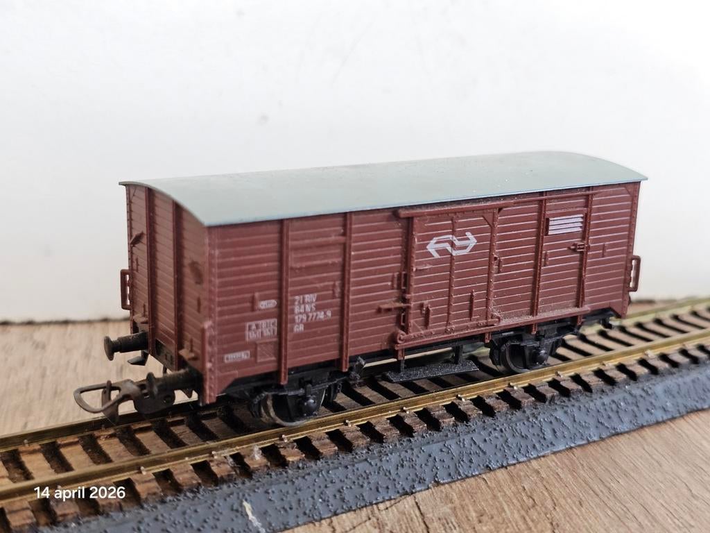 Modeltrein Ho NS goederwagon, Gelijkstroom, Wagon, Ophalen of Verzenden, NS