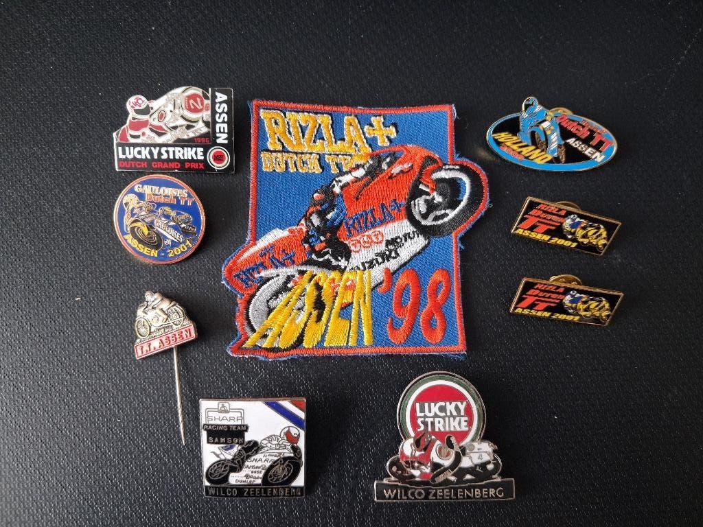 TT Assen pins en badge, pins Wilco Zeelenberg, Ophalen of Verzenden, Zo goed als nieuw, Sport, Speldje of Pin