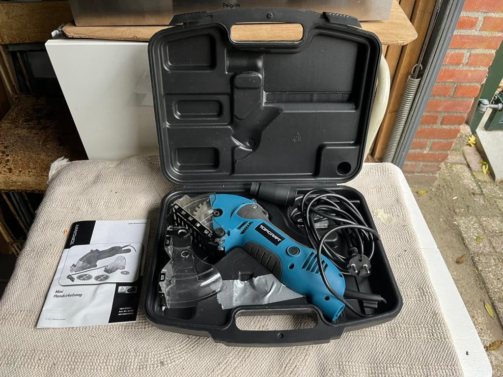 Handcirkelzaag Topcraft TBT-CS001, Doe-het-zelf en Verbouw, Cirkelzaag, Ophalen of Verzenden, Zo goed als nieuw, 30 tot 70 mm