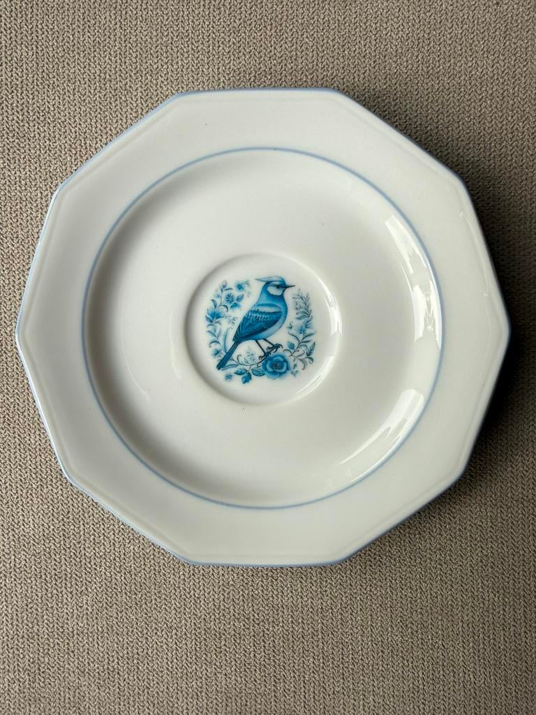 Porseleinen Bavaria bordje schaaltje Delfst blauwe vogel, Ophalen of Verzenden