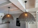 2 X DK Home Hanglampen met glazen druppels. Samen 650 euro., Huis en Inrichting, Ophalen, Gebruikt, Glas, 50 tot 75 cm