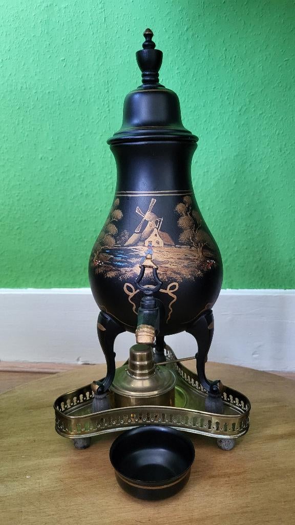 Kraantjeskan Kurz, Tielens Hollands tin/gelakt, Ophalen of Verzenden