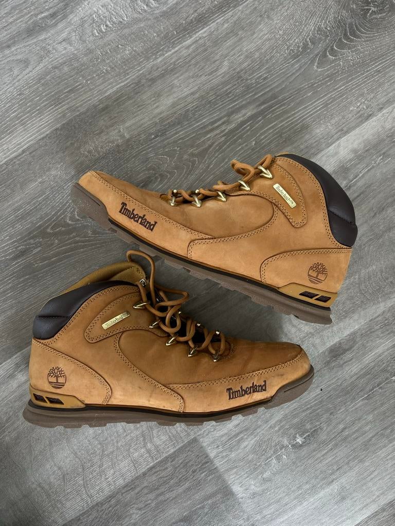 Timberland Euro Rock Mid Hiker, Ophalen of Verzenden, Zo goed als nieuw, Bruin, Sneakers of Gympen