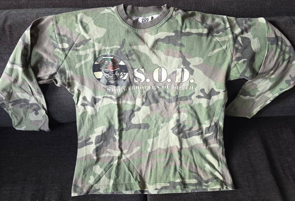 Uniek S.O.D. Camo Longsleeve 1999 - Dynamo Fest/Clubshow, Kleding | Heren, S.O.D., Overige maten, Ophalen of Verzenden, Gedragen