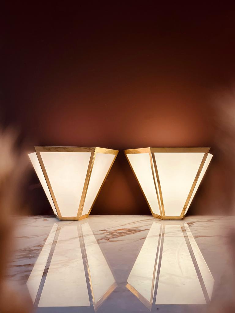 Glashütte Gold Scones wandlampen, Huis en Inrichting, Lampen | Wandlampen, Ophalen of Verzenden, Zo goed als nieuw