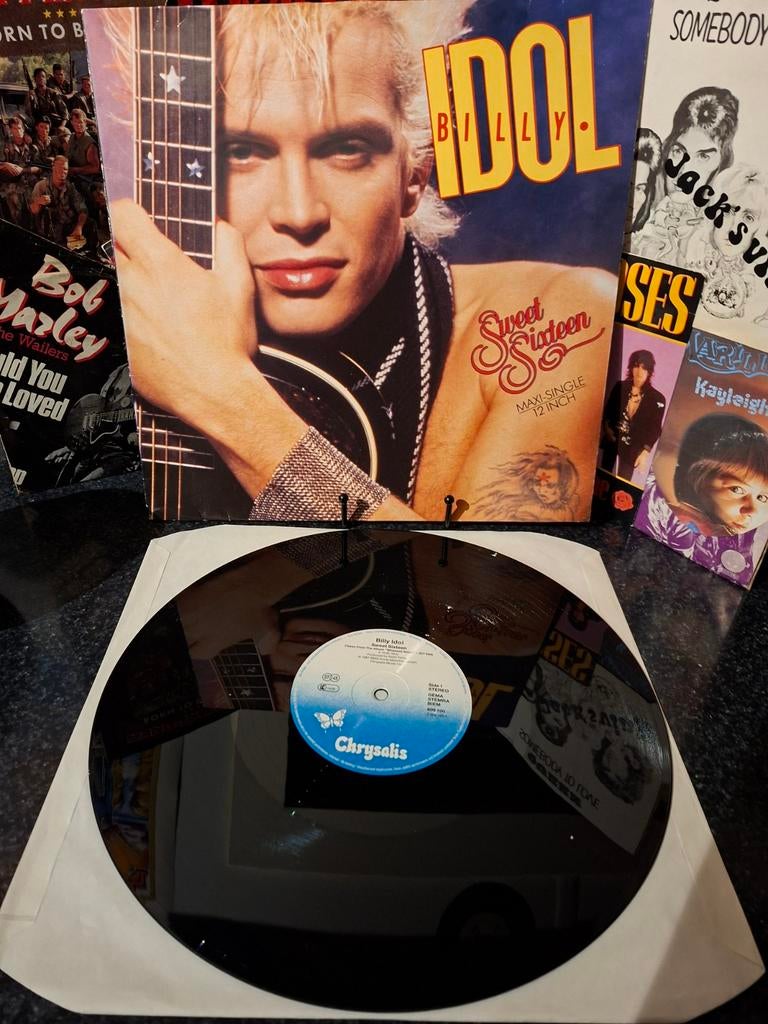 Billy Idol - Sweet Sixteen (Maxi-Single 12 inch) 1987, 1980 - 1989, Ophalen of Verzenden, 12 inch, Fotohoes