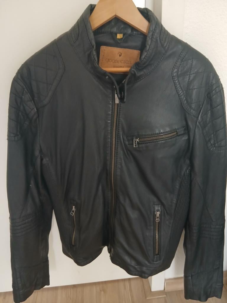 leren jas goosecraft, Kleding | Heren, Jassen | Zomer, Maat 52/54 (L), Goose Craft, Zwart, Ophalen of Verzenden