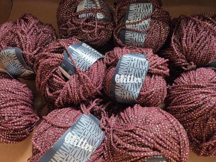 Zolderopruiming 10 bol lana grossa glitter..nld 5/ 6., Hobby en Vrije tijd, Breien en Haken, Nieuw, Breien of Haken, Wol of Garen