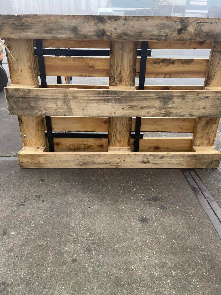 Euro pallet met steun tbv verticaal transport, Ophalen of Verzenden, Zo goed als nieuw, 50 mm of meer, Minder dan 200 cm