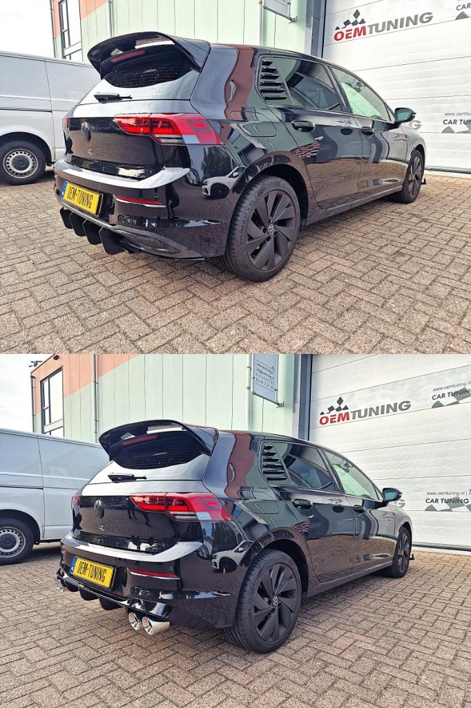 Diffuser geschikt voor GOLF 8 | 8R-Look | 2020-2024 | chrome, Ophalen of Verzenden