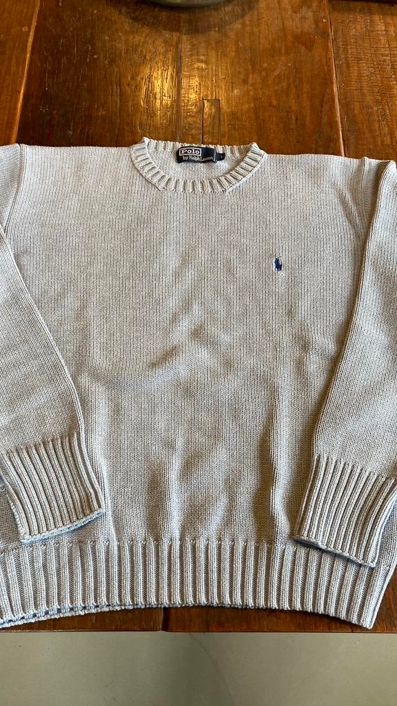 Ralph Lauren katoenen heren trui blue mt L, Ophalen of Verzenden, Zo goed als nieuw, Maat 52/54 (L), Blauw