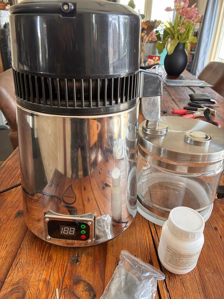 Mophorn Waterdestilleerder 4L 750W RVS - Z.g.a.n., Ophalen, Zo goed als nieuw