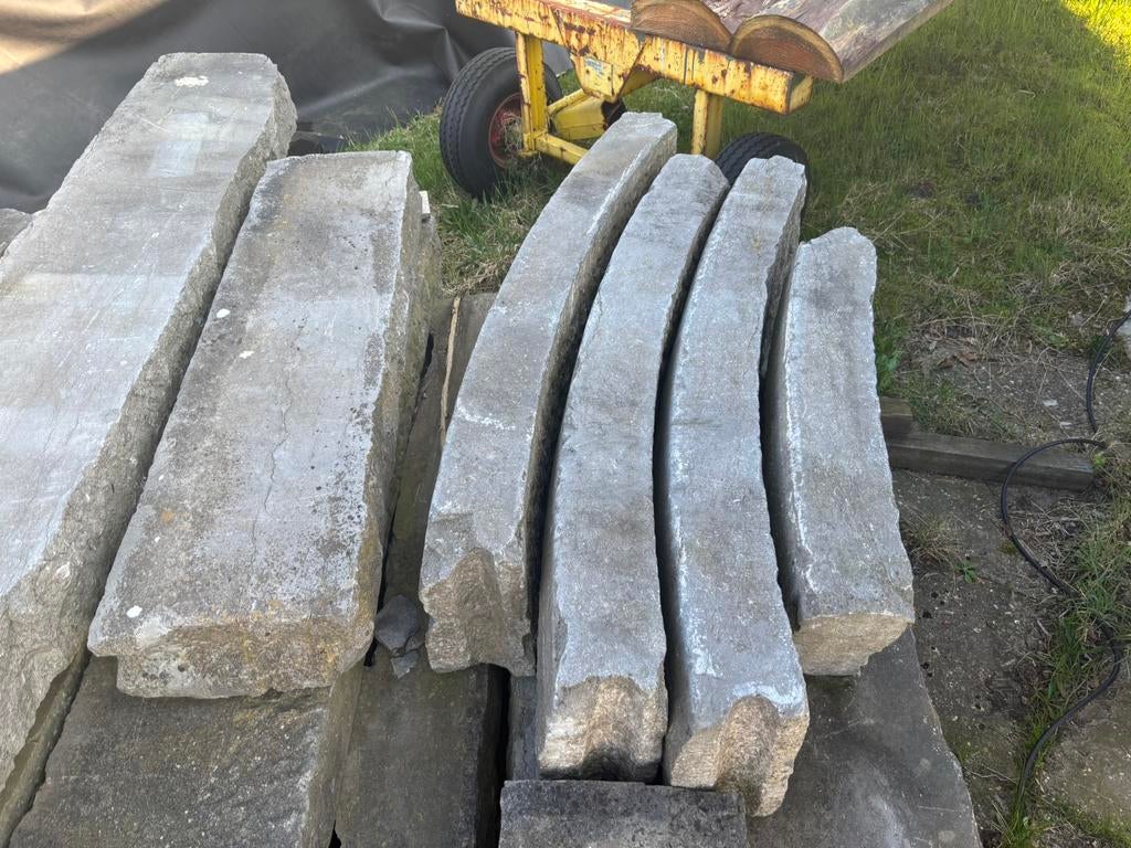 Belgisch hardsteen stoeprand, Ophalen, Gebruikt, Natuursteen, Overige typen