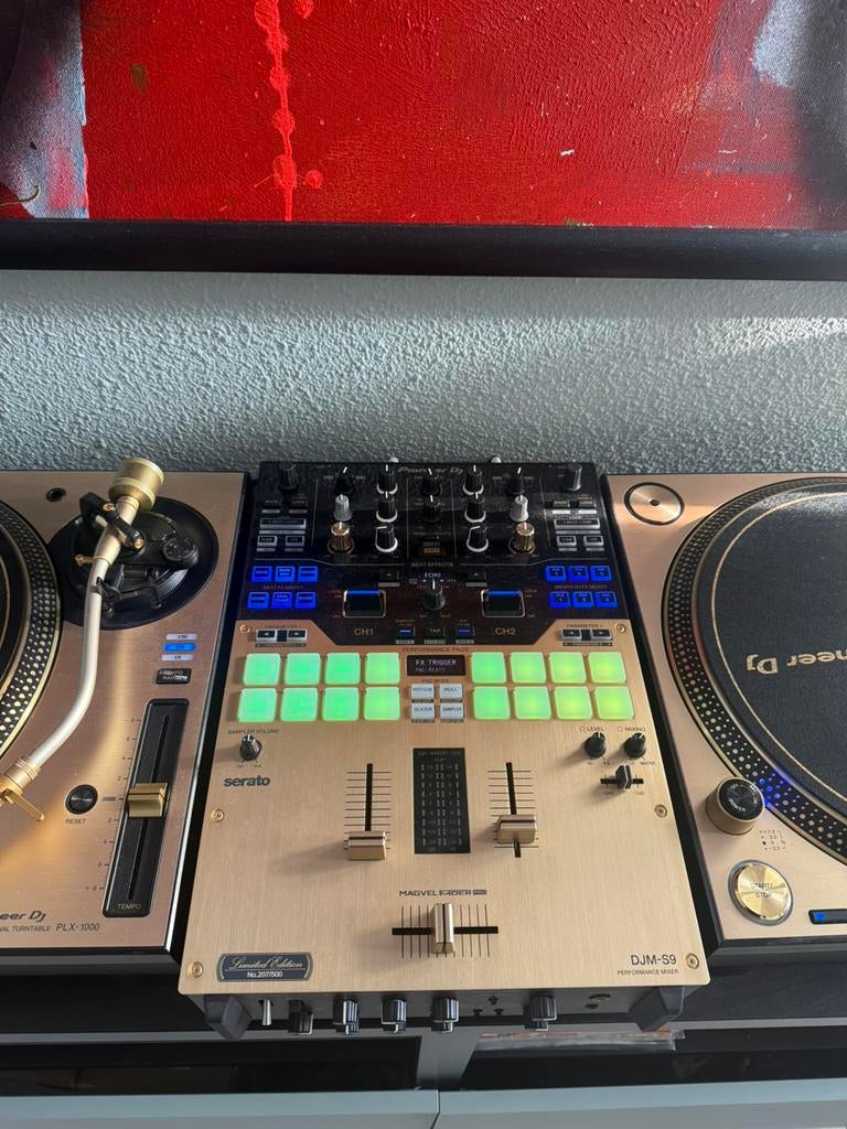Pioneer Limited Edition gold set PLX-1000 + DJM-S9, Ophalen, Zo goed als nieuw, Dj-set, Pioneer