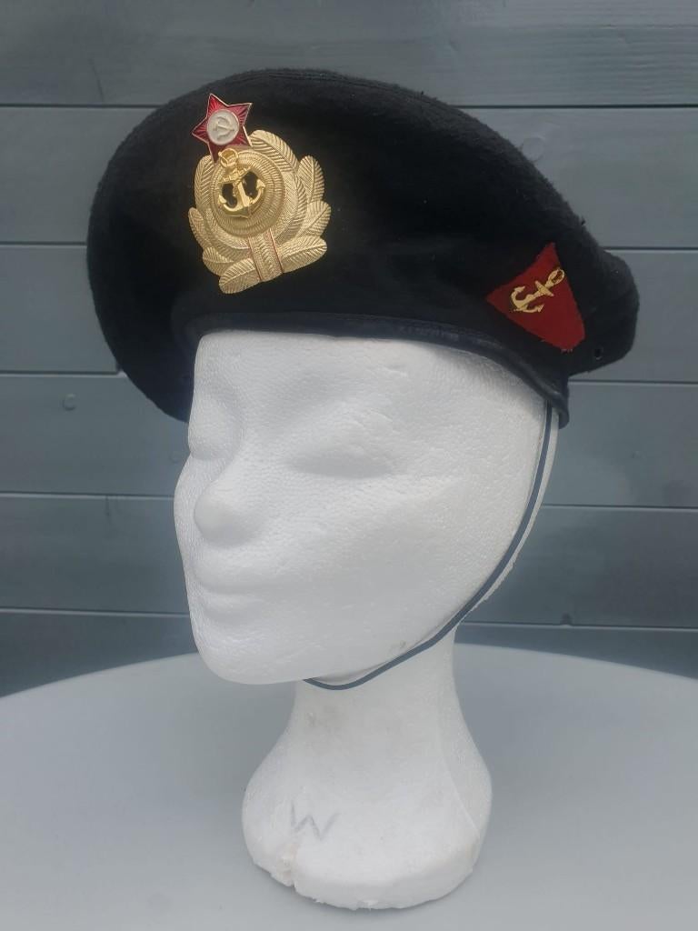 Orginele Russische Mariniers Baret, Verzamelen, Militaria | Algemeen, Ophalen of Verzenden, Marine, Overige gebieden, Helm of Baret