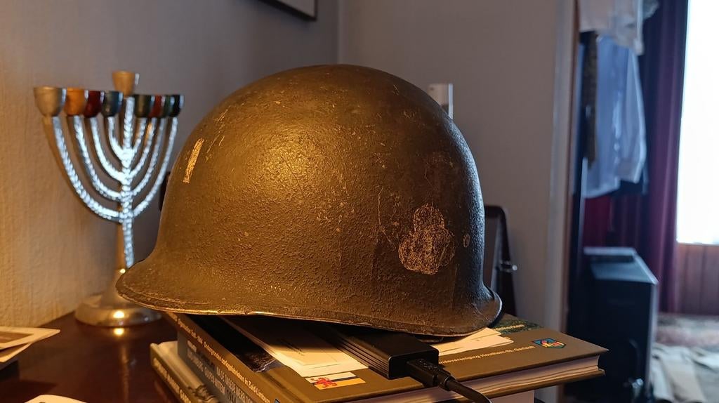 US M1 helm 327th GIR, Lt, Verzenden, Landmacht, Amerika, Helm of Baret