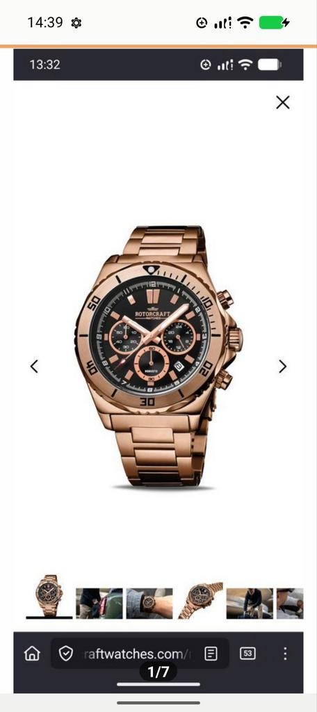 GLOEDNIEUW HORLOGE ROTORCRAFT ROBUSTO RC6630, Ophalen of Verzenden, Nieuw, Staal, Overige merken