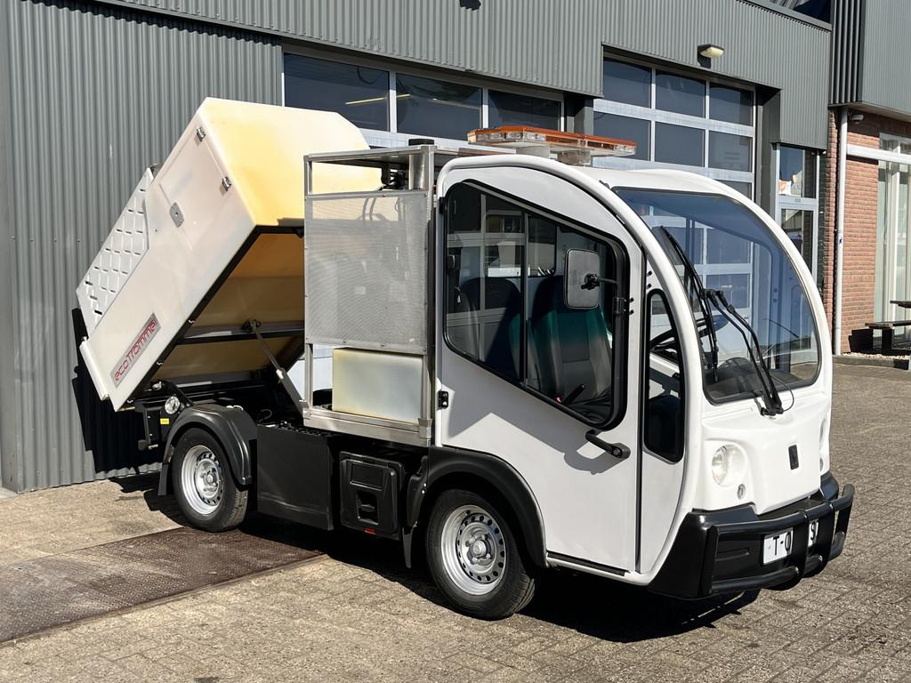 Goupil G3 Electrocar Btw vrij! Kipper Hogedrukreiniger Straa, Auto's, Vrachtwagens, Zwart, Origineel Nederlands, Onderhoudsboekje
