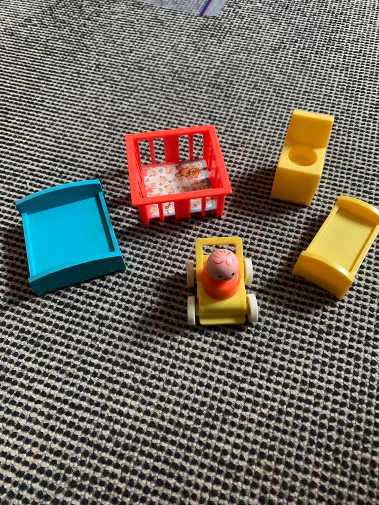 VINTAGE Fisher Price onderdelen diverse items, mist u ze ?, Ophalen of Verzenden, Zo goed als nieuw, Speelset