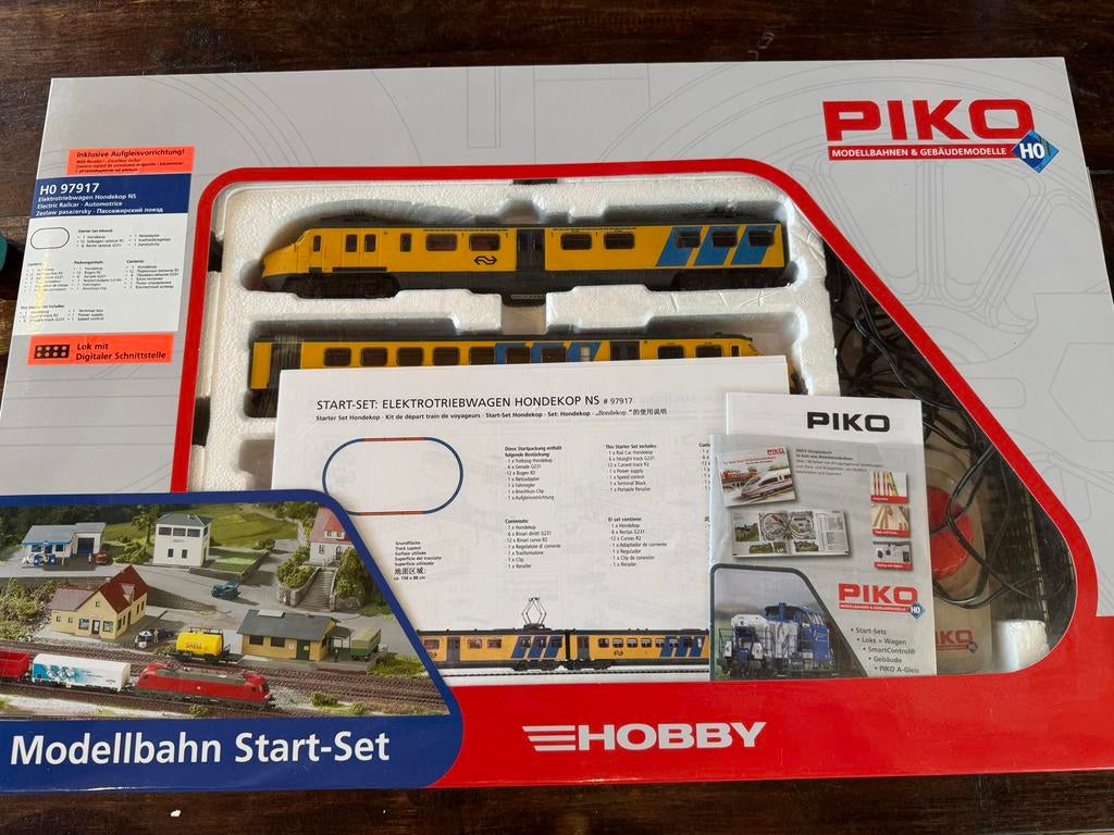 Piko H0 Startset Elektrotriebwagen Hondekop NS, Treinset, Gelijkstroom, Zo goed als nieuw, Analoog