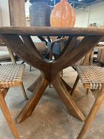 Magazijn leegverkoop ronde eettafel massief mangohout 349, Nieuw, Ophalen of Verzenden, Info@wkhome.nl, Argonweg 20 Amersfoort