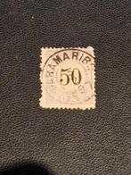 suriname gestempeld portzegel nr P8 type III dunne plek, Ophalen of Verzenden, Gestempeld