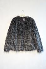 Vest / Jasje Harig Zwart Grijs Poools mt 44 (4633), Zwart, Maat 42/44 (L), Ophalen of Verzenden, Zo goed als nieuw