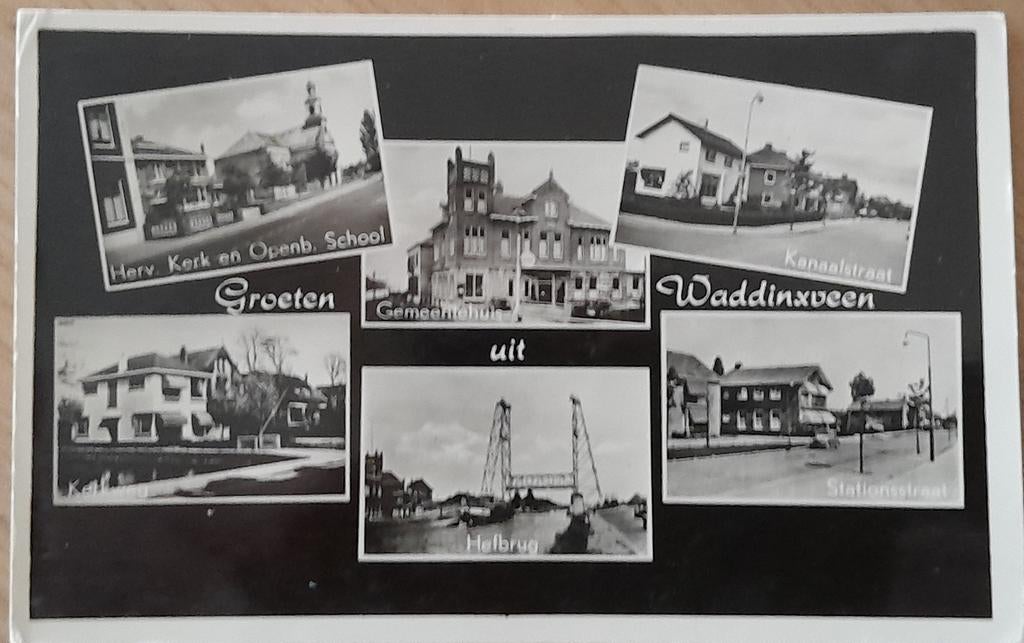 Waddinxveen, Ophalen of Verzenden, 1940 tot 1960, Gelopen, Zuid-Holland