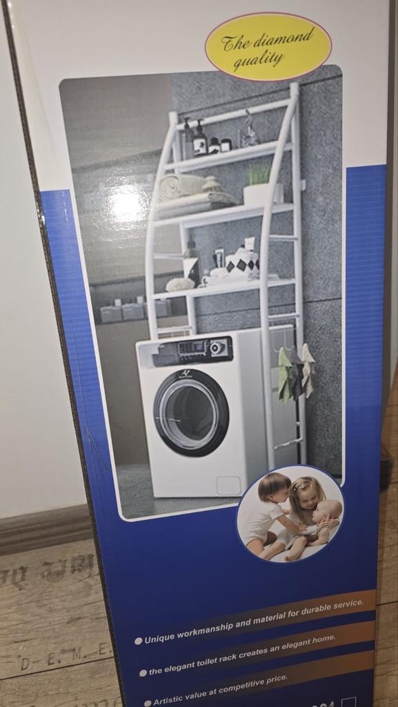 Waschmachine rack / Opbergrek voor boven wasmachine, Ophalen of Verzenden, Nieuw