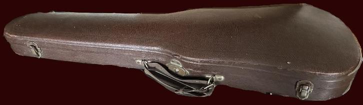 decoratieve oude vioolkoffer plm 77cm lang lederen bekleding, Antiek en Kunst, Curiosa en Brocante, Ophalen