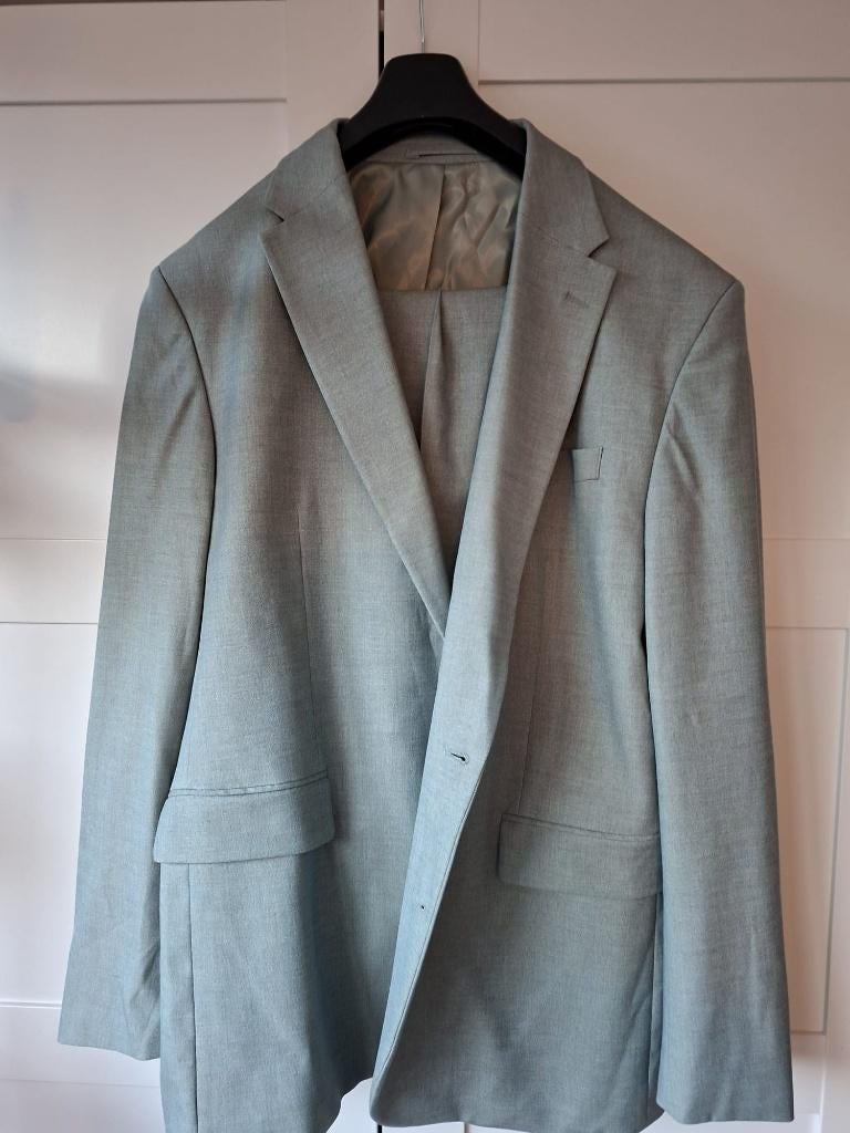 Mintgroen zomerpak C&A maat 54 – stretch – colbert + broek, Kleding | Heren, Kostuums en Colberts, Zo goed als nieuw, Maat 52/54 (L)