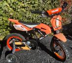 Volare crossmotor fiets kinderfiets oranje - bijna 12 inch, Ophalen, Zijwieltjes, Gebruikt, Volare