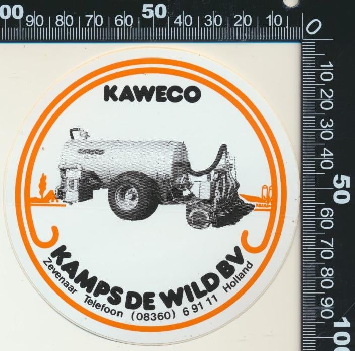 Sticker: Kamps De Wild - Kaweco - Zevenaar (3), Ophalen of Verzenden, Zo goed als nieuw, Bedrijf of Vereniging