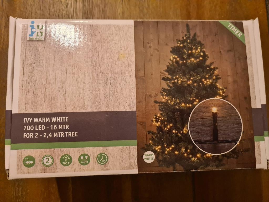 Intratuin kerstverlichting 16 meter warm wit, Diversen, Ophalen of Verzenden, Zo goed als nieuw