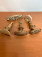 Set van 5 antieke houten deurkrukken, Antiek en Kunst, Ophalen of Verzenden