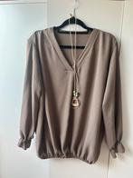 Nieuw blousje taupe one size 38/44, Ophalen of Verzenden, Nieuw, Maat 46/48 (XL) of groter, Beige