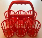 Vintage Retro kunststof flessenrek Curver oranje, Verzamelen, Retro, Ophalen of Verzenden, Huis en Inrichting