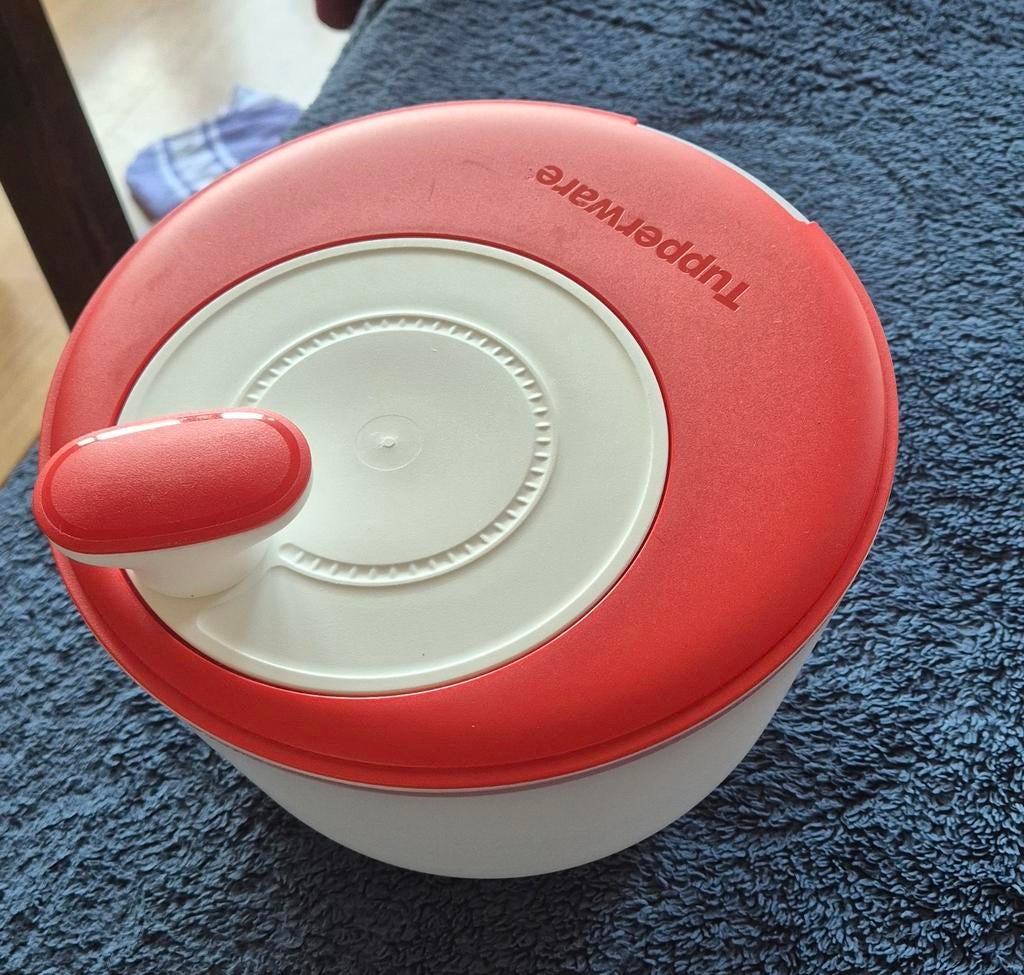 Tupperware slacentrifuge rood/wit, Huis en Inrichting, Keuken | Tupperware, Ophalen, Zo goed als nieuw, Rood, Overige typen