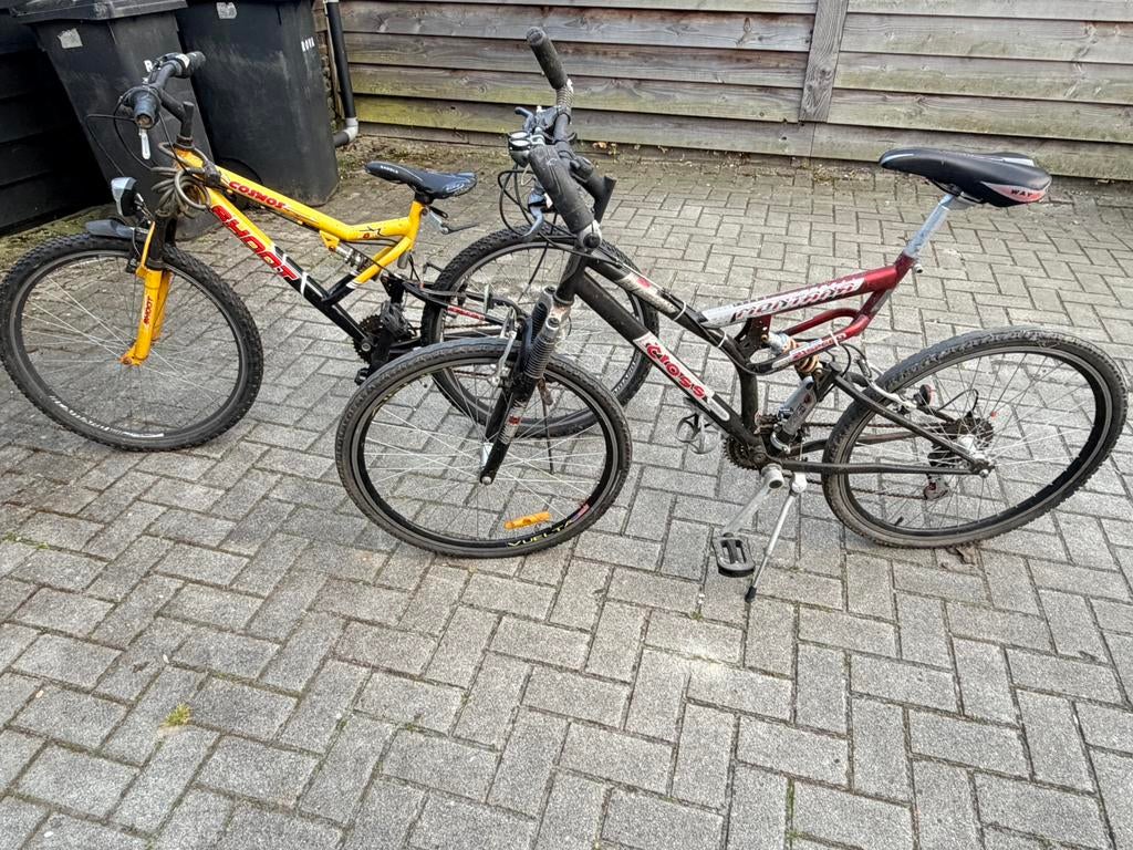 2 mountainbikes (opknappers), Fietsen en Brommers, Fietsen | Mountainbikes en ATB, Gebruikt, Fully, 49 tot 53 cm, Ophalen