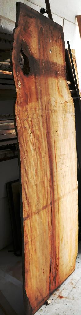 Vijf zeer brede perenhouten schaaldelen uit Frankrijk ., 25 tot 50 mm, Ophalen of Verzenden, 200 tot 250 cm, Plank