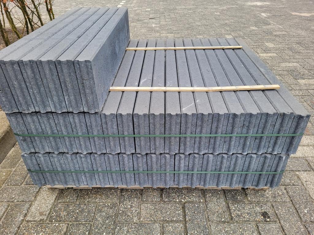 Opsluitbanden nieuw 6x20x100 cm Antraciet € 3.50,= per stuk, Tuin en Terras, Bielzen en Borders, Ophalen, Nieuw, 100 tot 200 cm