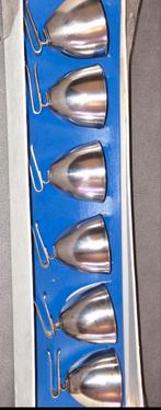 6 Vintage verzilverd Antiek Eierdopjes - Perfect voor Pasen!, Ophalen of Verzenden