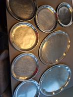 Chromen serveerschalen en onderborden set, Overige materialen, Gebruikt, Schaal, Ophalen of Verzenden