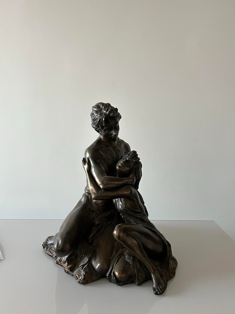 Bronzen beeld liefdeskoppel, Antiek en Kunst, Kunst | Beelden en Houtsnijwerken, Ophalen