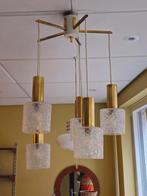 Vintage Cascade Hanglamp Plafondlamp Lamp Messing, Ophalen of Verzenden, Glas, Nvt, Minder dan 50 cm