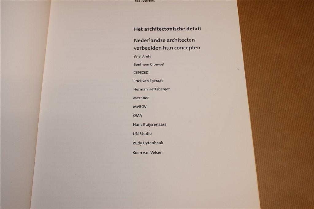 Het Architectonische Detail — Toparchitecten NL, Ophalen of Verzenden, Gelezen, Architecten