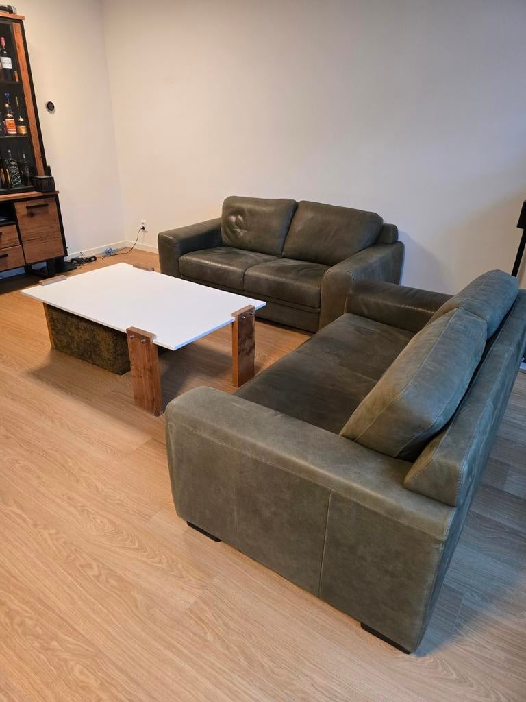 2 2 persoons banken bankstellen van House of Dutchz, Ophalen, Gebruikt, Leer