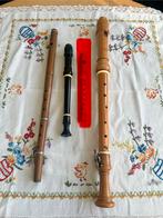 Meedere blokfluiten waaronder Moeck, Ophalen of Verzenden, Gebruikt, Overige typen, Met koffer, hoes of etui