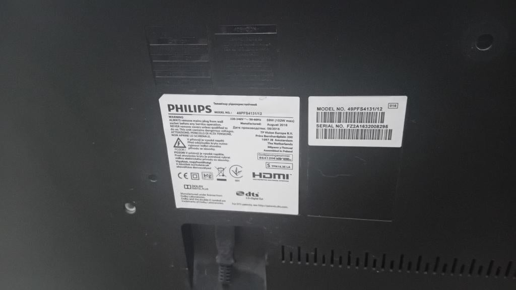 PHILIPS 49 inch, Ophalen, Philips, 50 Hz, LCD